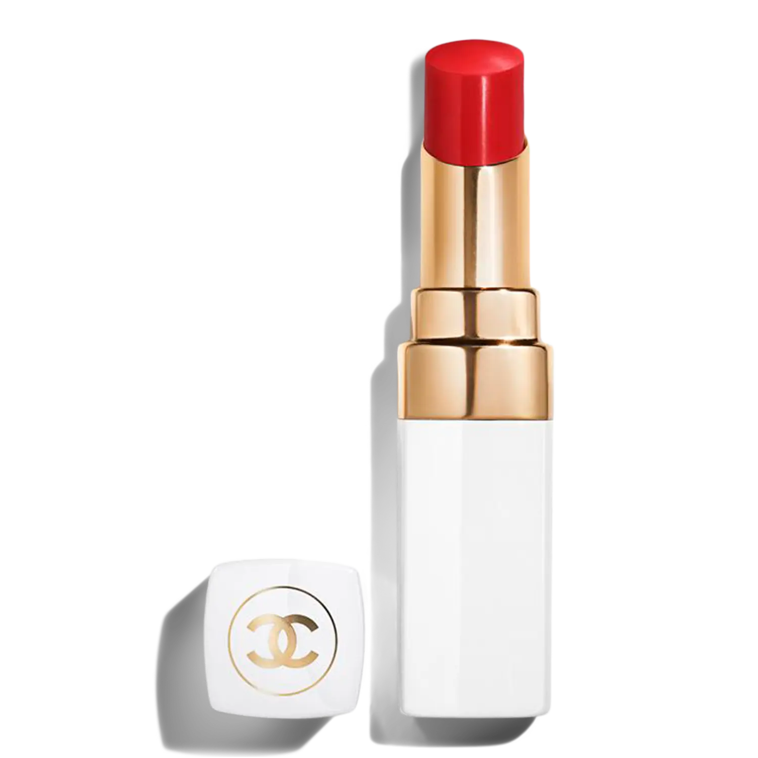 

Увлажняющий тонирующий бальзам для губ ROUGE COCO BAUME SATIN - возможность наслаивания цвета. CHANEL, 920 IN LOVE (bright red)