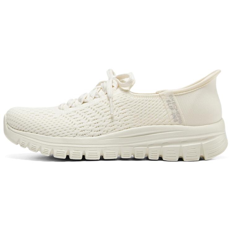 

Кроссовки Skechers Slip Ins Lifestyle Shoes Women's Low-top White, слоновая кость, Бежевый, Кроссовки Skechers Slip Ins Lifestyle Shoes Women's Low-top White, слоновая кость