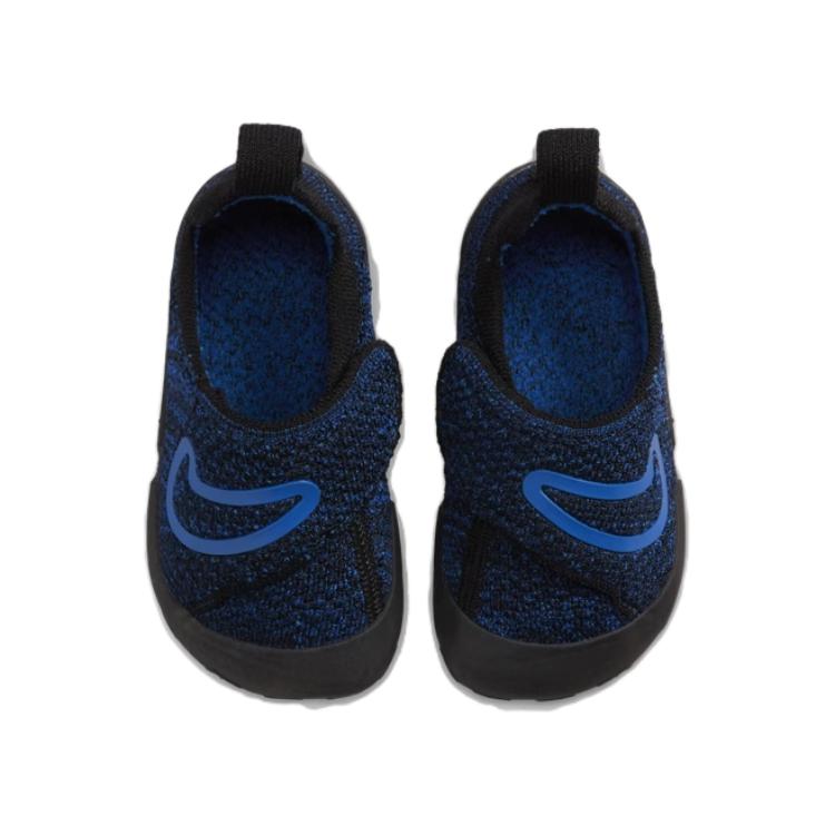 Nike Низкие кроссовки Swoosh 1, устойчивые к истиранию, цвет: черный, синий, для младенцев и малышей — фото 4