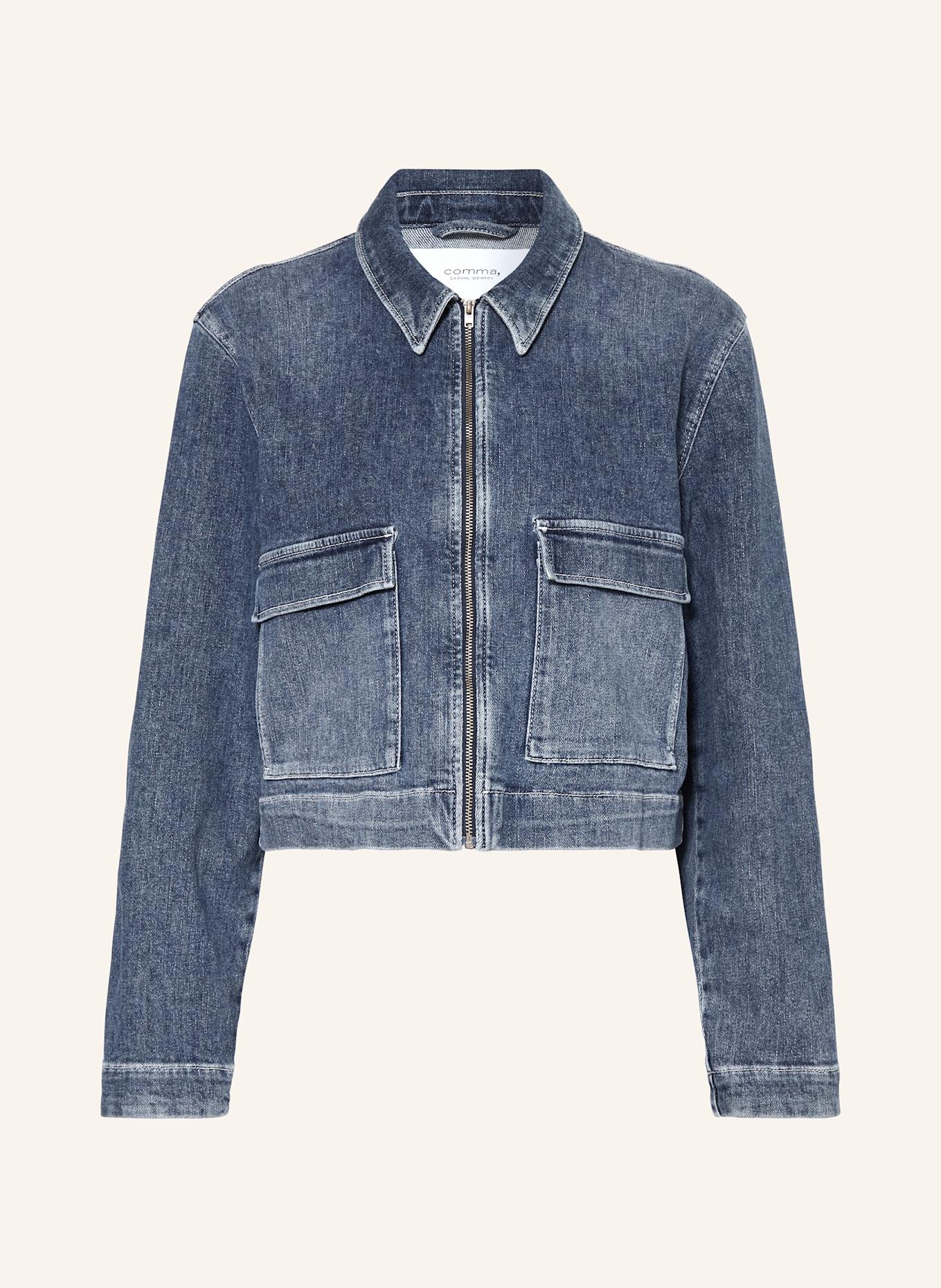 

Укороченная джинсовая куртка Comma Casual Identity, синий
