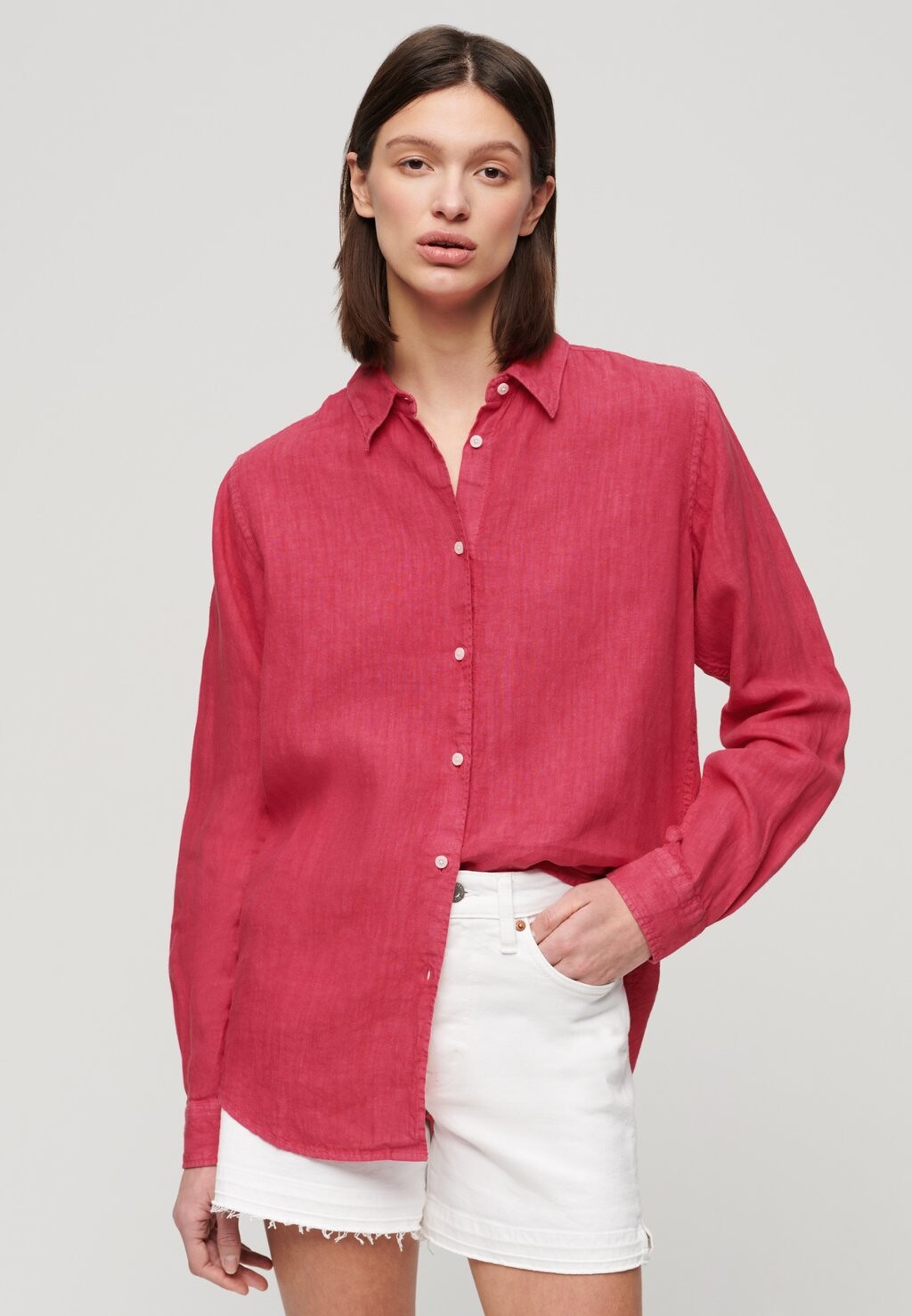 

Блуза-рубашка CASUAL BOYFRIEND Superdry, цвет electric pink