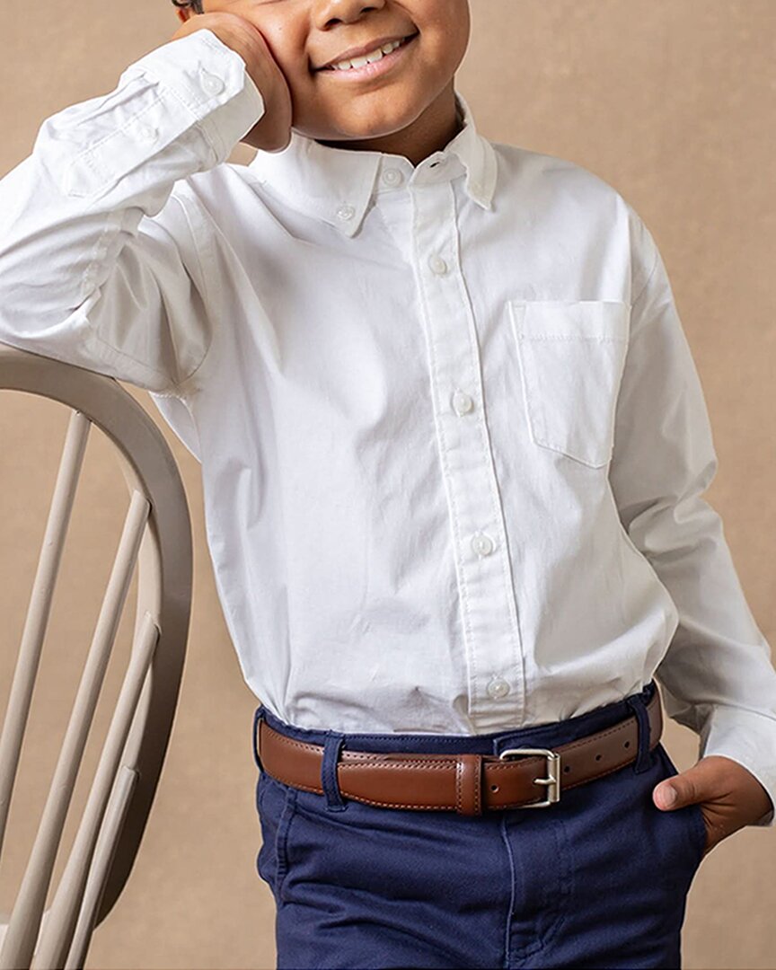 

Хлопковая рубашка с закатанными рукавами HOPE & HENRY, белый