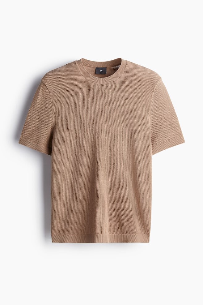

Футболка из тканого материала приталенного кроя H&M, бежевый