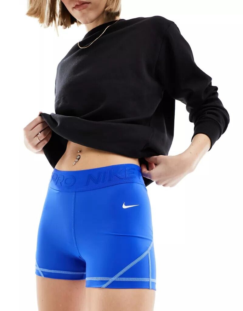 

Nike Pro Training Dri-FIT приобретает шорты для девочек со средней посадкой высотой 3 дюйма ярко-королевского синего цвета, Синий, Nike Pro Training Dri-FIT приобретает шорты для девочек со средней посадкой высотой 3 дюйма ярко-королевского синего цвета