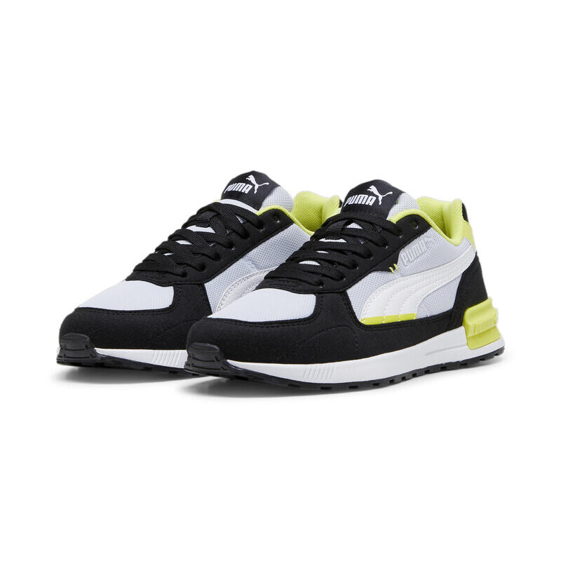 

Молодежные кроссовки Graviton PUMA Silver Mist White Black Lime Sheen Grey