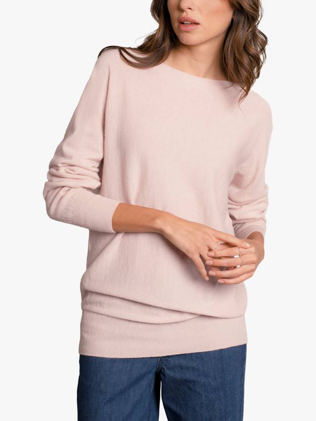

Джемпер с разрезом на шее из шерсти джилонг Celtic & Co., цвет Peony