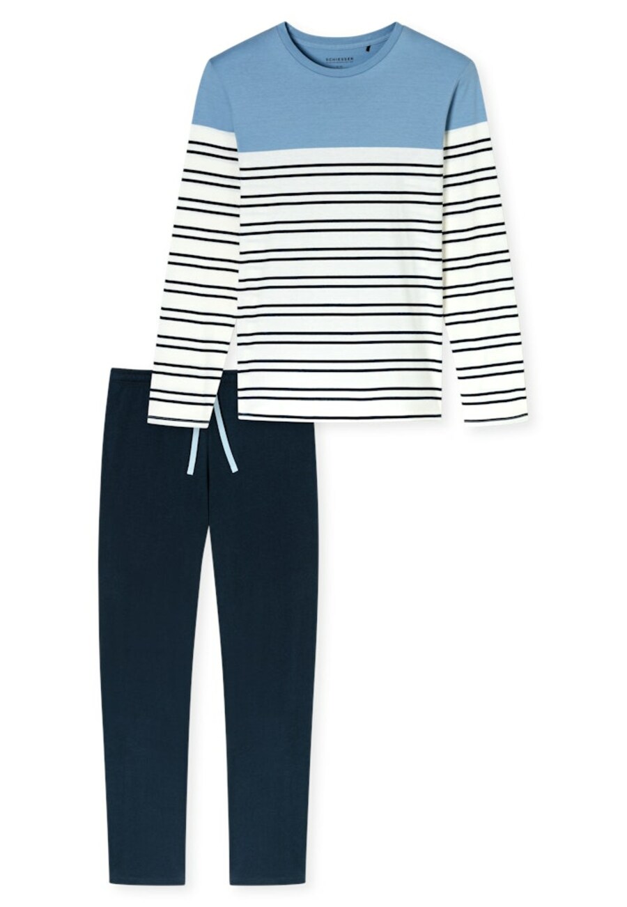 

Длинная пижама SCHIESSER, синий/ночно-синий