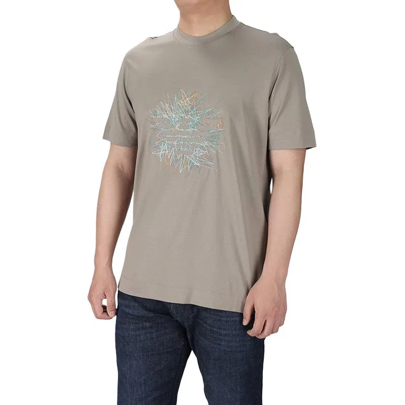 Футболка серая EMPORIO ARMANI Men's Crew Neck — фото 4