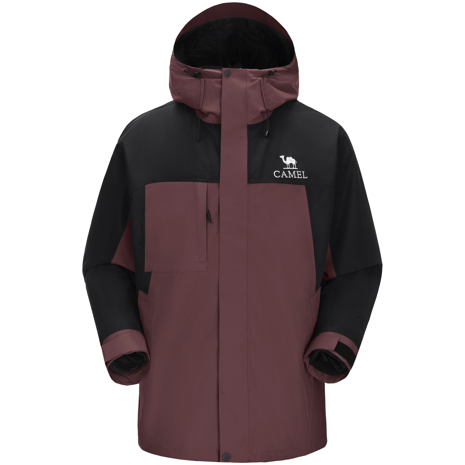

CAMEL Ветровка для любой погоды Unisex, Crimson Brown Red/Phantom Black