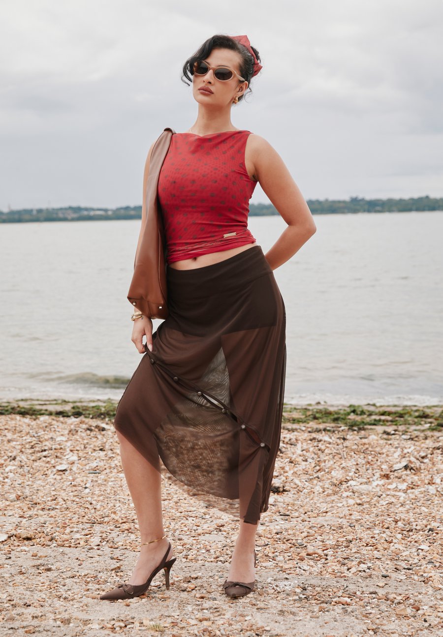 

Топ House of Sunny DOUBLE LAYER POLKA DOT, Red