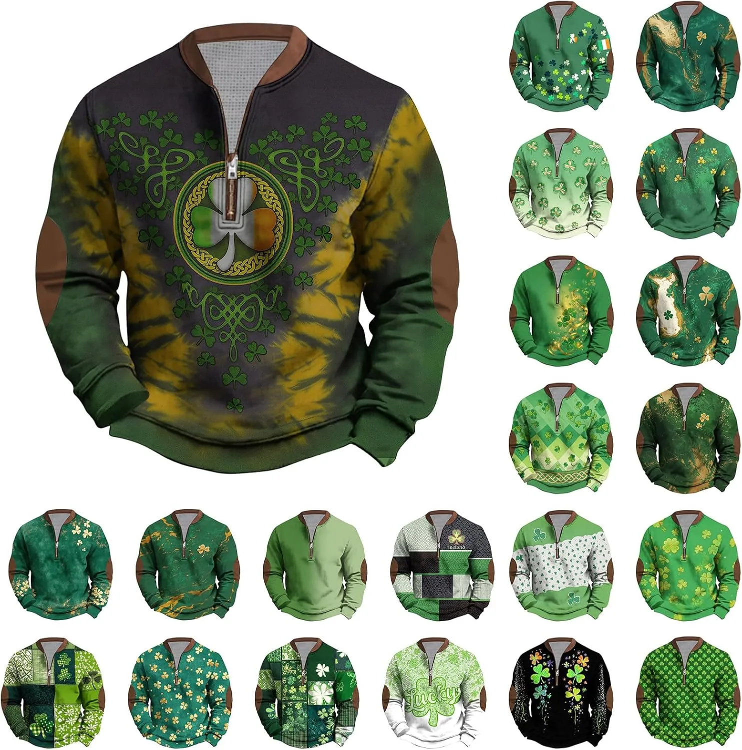 

Мужская футболка St Patricks Day Plus Size с принтом клевера MXTPOV
