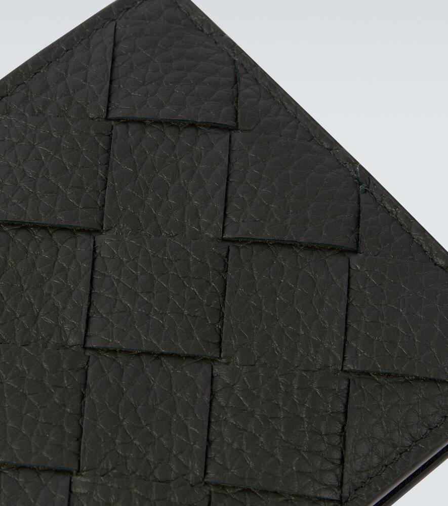Кожаный кошелёк Intrecciato Bottega Veneta, Dark Green — фото 4