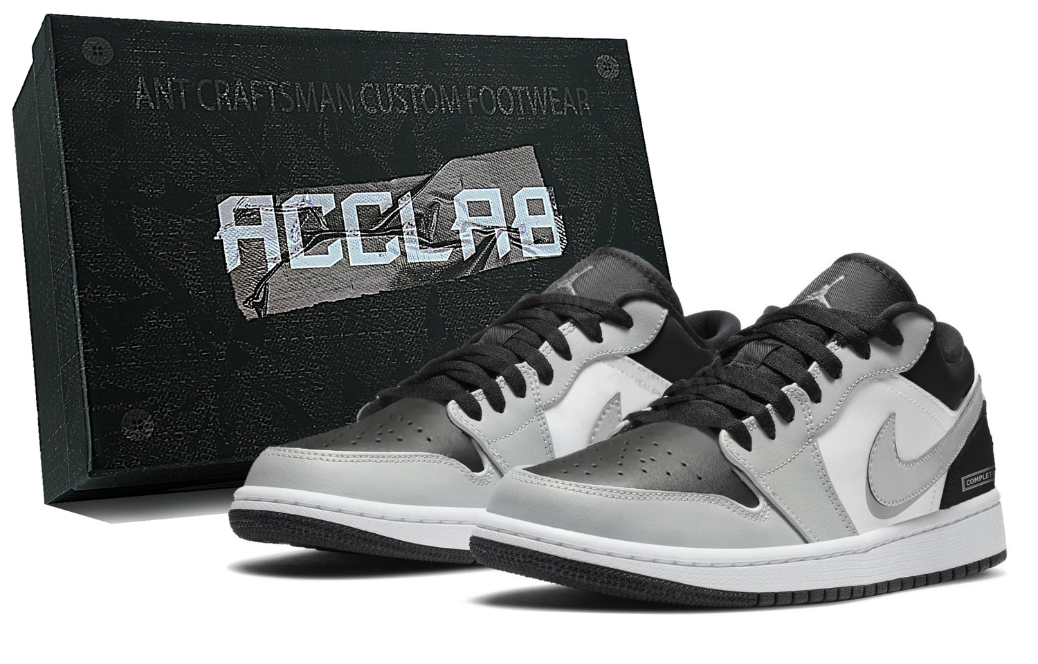 

Jordan Air 1 Cushioning, износостойкие низкие кеды в винтажном стиле для баскетбола Unisex Concrete Gray