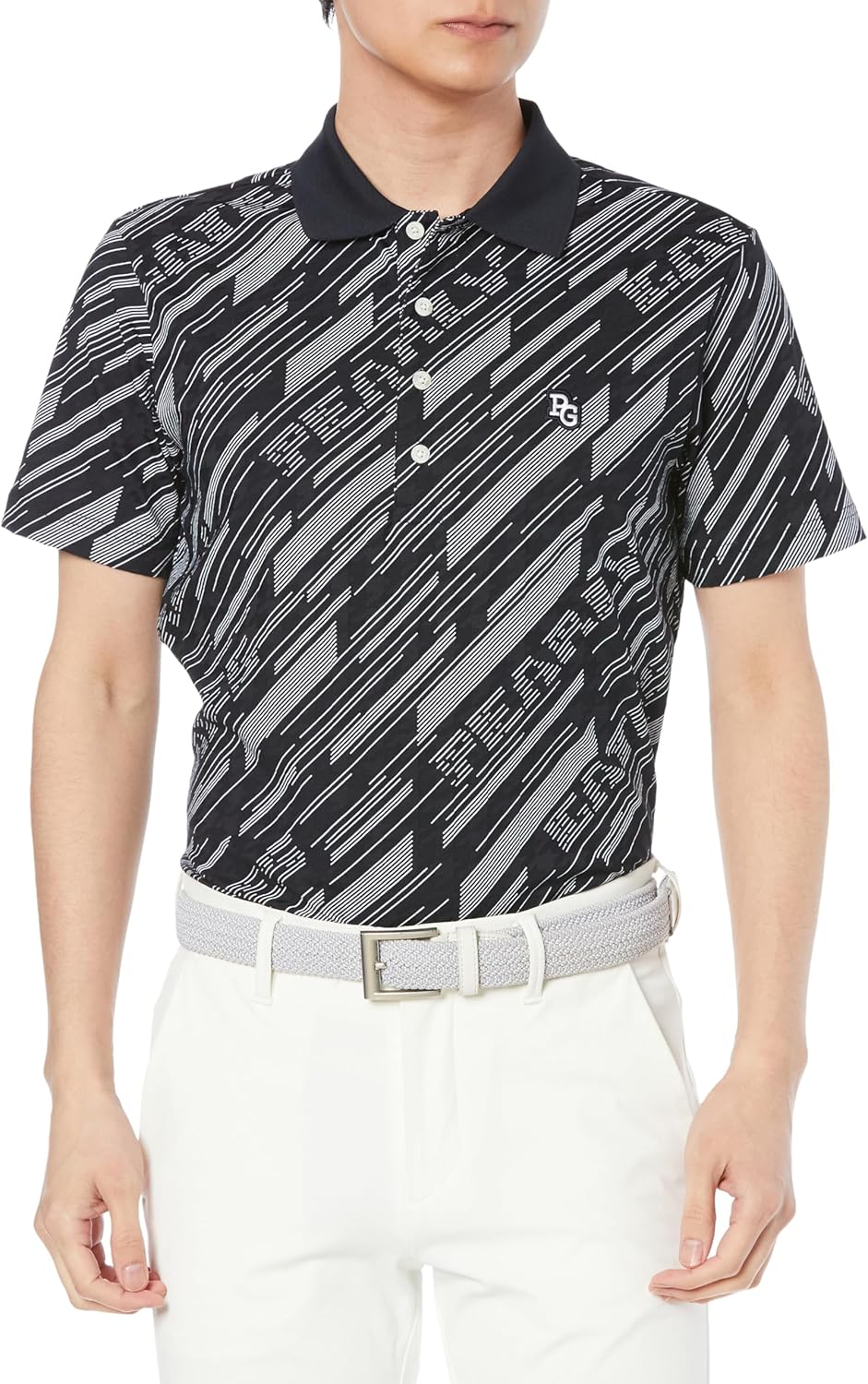 

Мужская поло-рубашка PEARLY GATES с коротким рукавом (с логотипом Speed, эластичная ткань) / для гольфа / 053-4160209, темно-синий