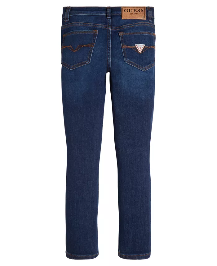 Узкие джинсы Big Boys Skinny Fit Stretch Denim с пятью карманами GUESS, синий — фото 2