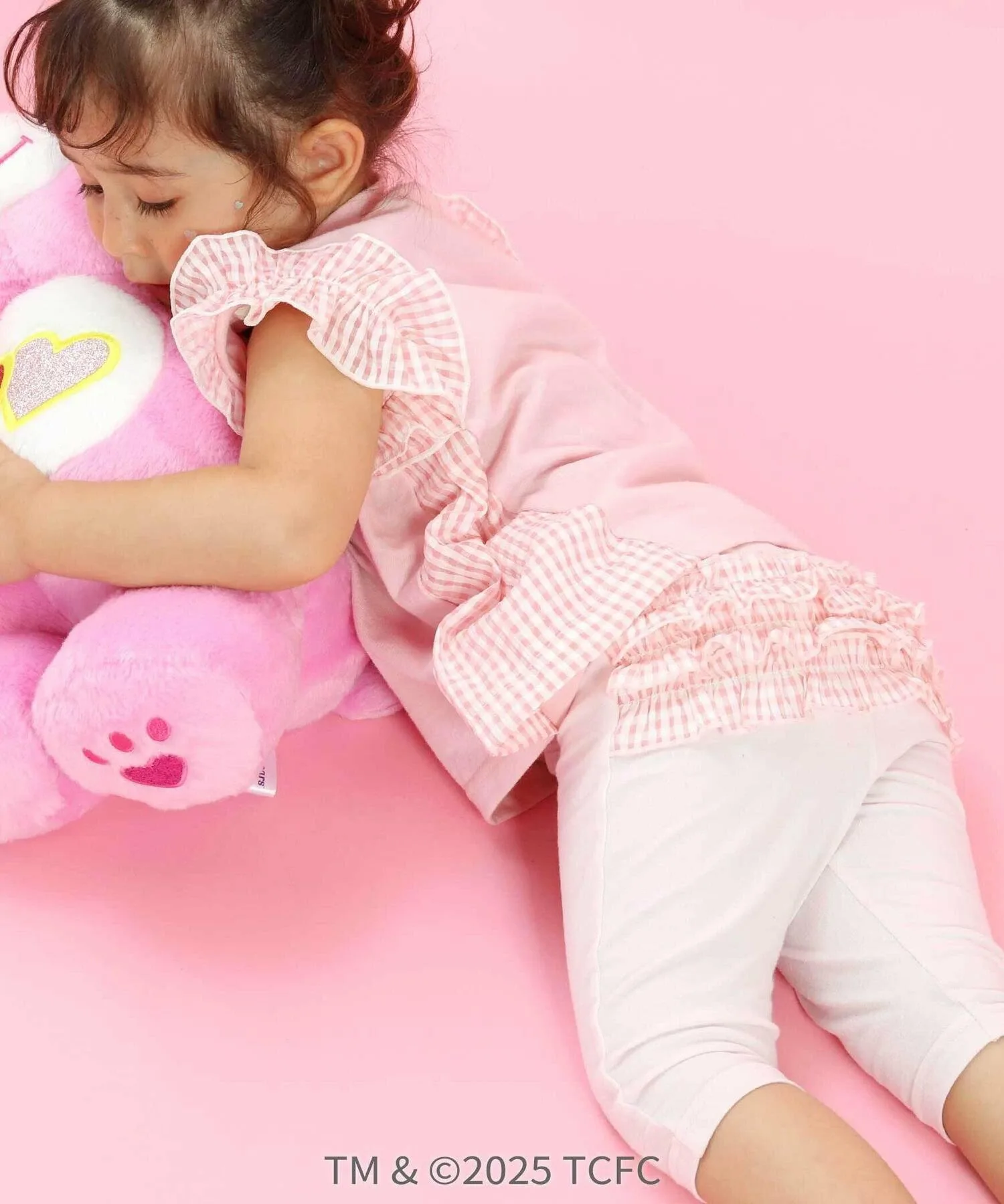 Леггинсы Care Bears*SLAP SLIP: 5 вариантов длины с декоративным рисунком по низу и оборками на ягодицах (80-130 см), Pink — фото 4