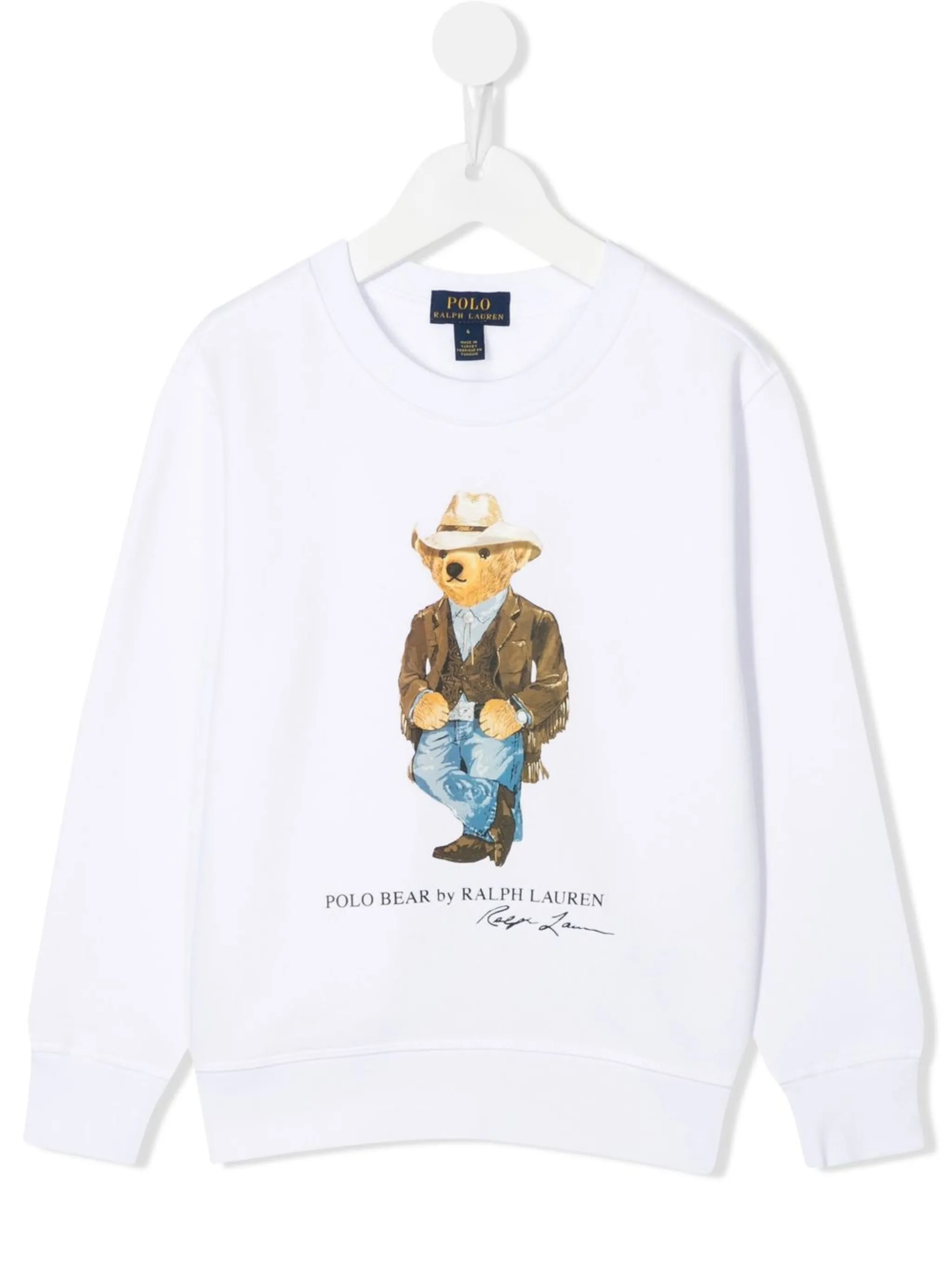

Толстовка с принтом Polo Bear Polo Ralph Lauren Kids, белый