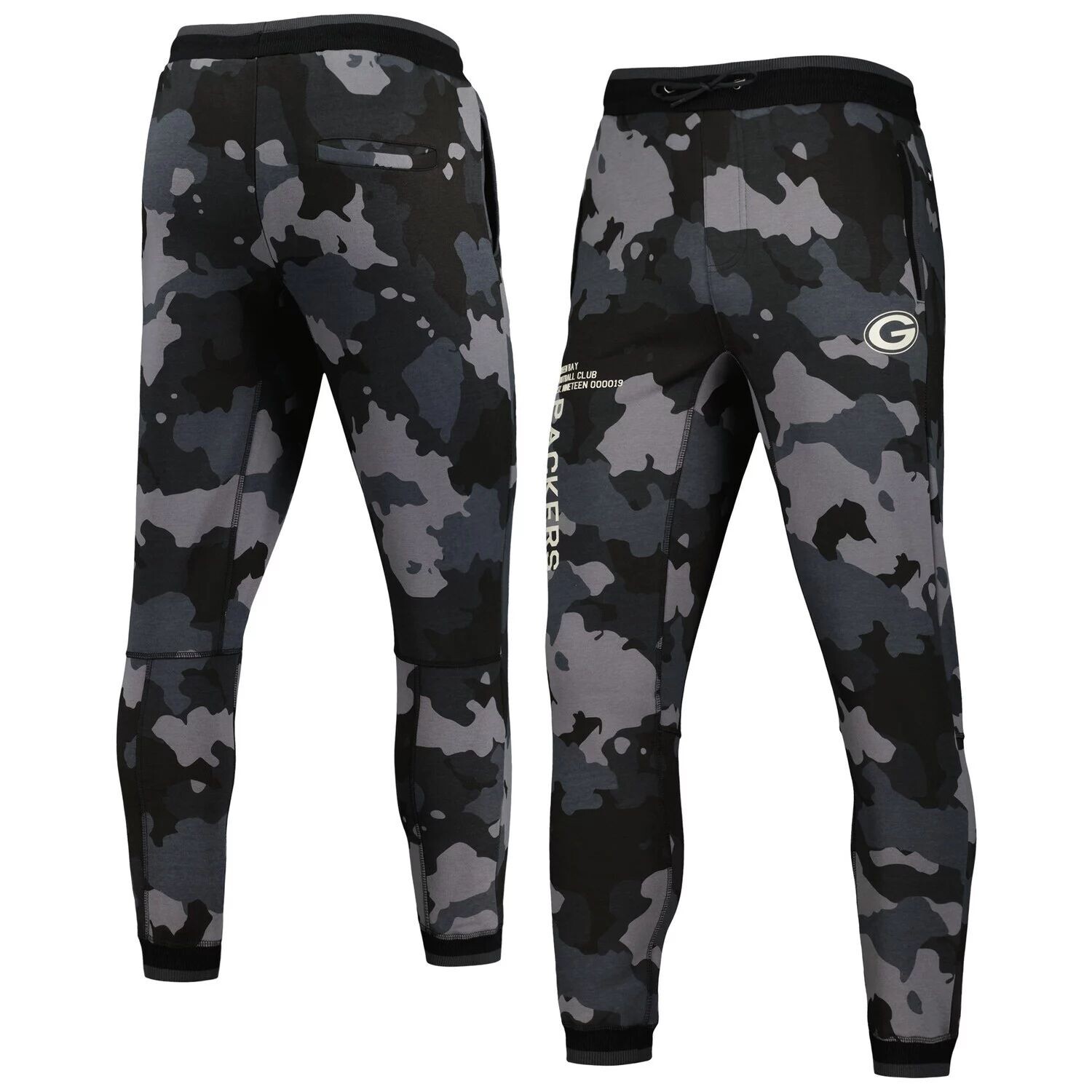 

Брюки унисекс The Wild Collective Black Green Bay Packers Camo Jogger Pants