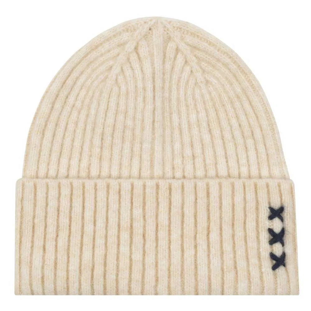 

Шапка Scotch & Soda Decode с ребристым манжетным швом, бежевый