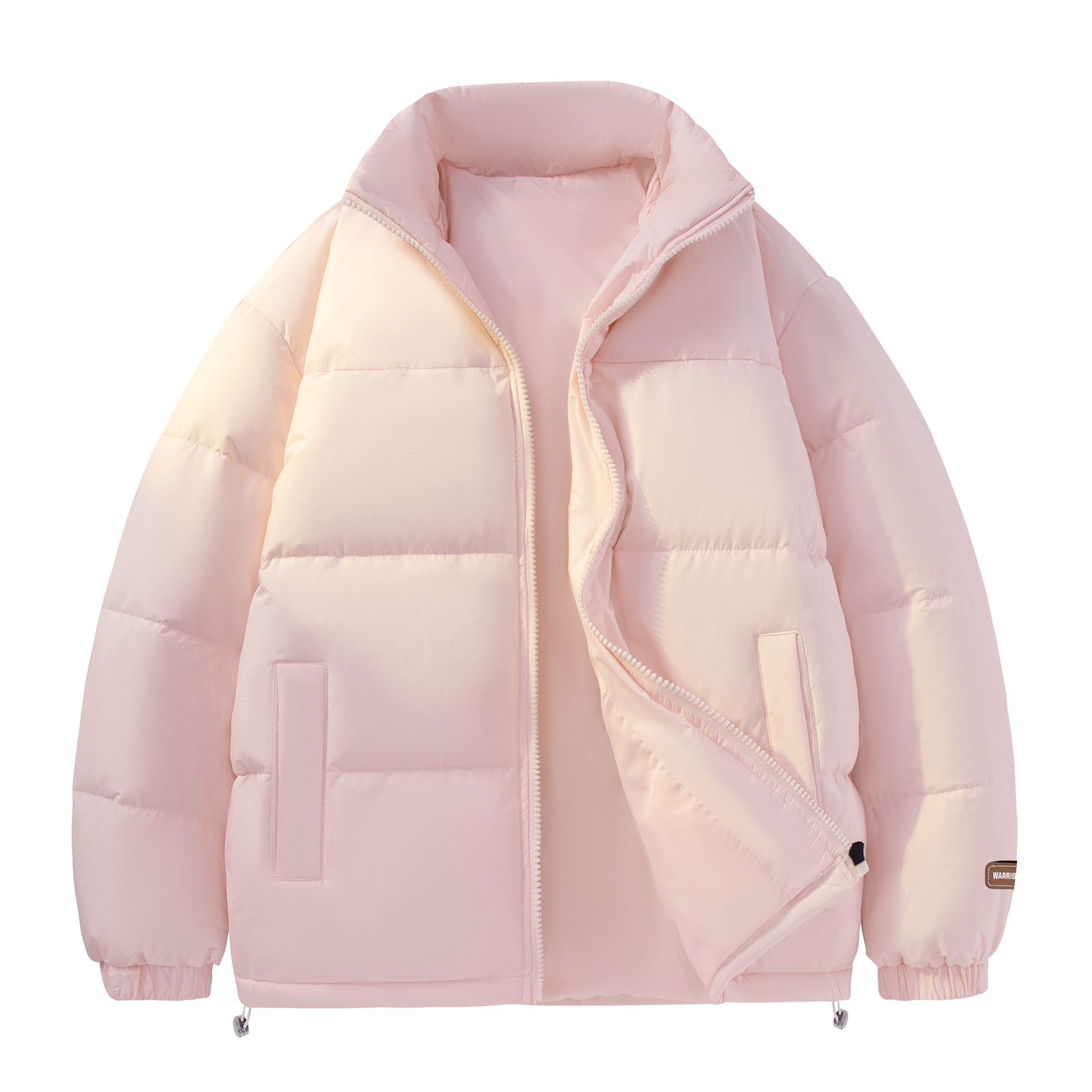 

Пуховик Unisex с воротником стойкой утепленный WARRIOR, розовый[free diy badge]