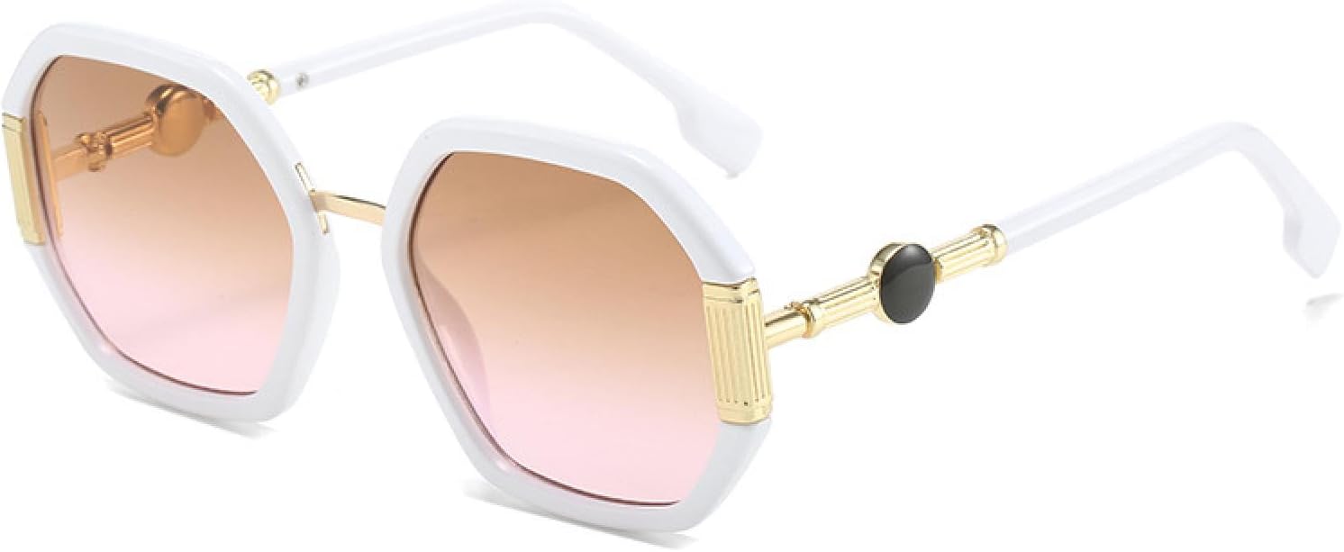 

Модные солнцезащитные очки большого размера с многоугольной оправой для женщин и мужчин, в стиле ретро, ​​с градиентным переходом цвета океана, для активного отдыха, вождения и защиты от УФ-излучения UV400 TVTBBVV, C6