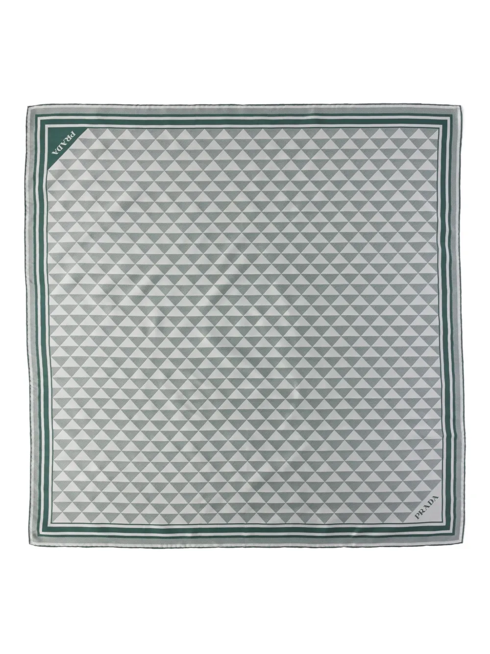 

Шелковый платок с узором Symbole Prada, нейтральный