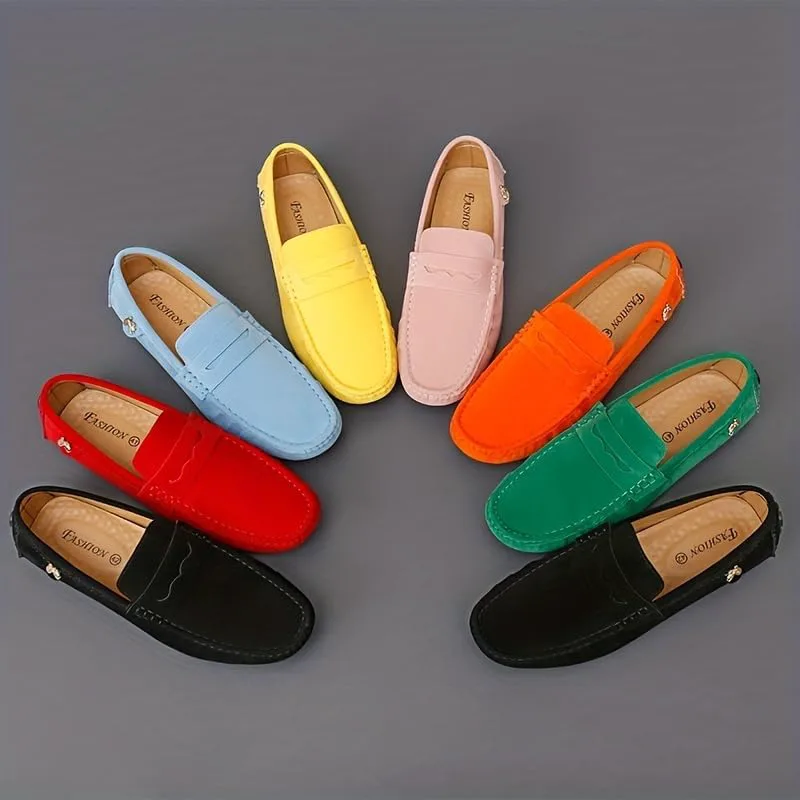 Мужские мокасины Penny Loafer, водительские туфли, удобные нескользящие слипоны, мужская обувь на все сезоны Hhhchpm, красный — фото 2