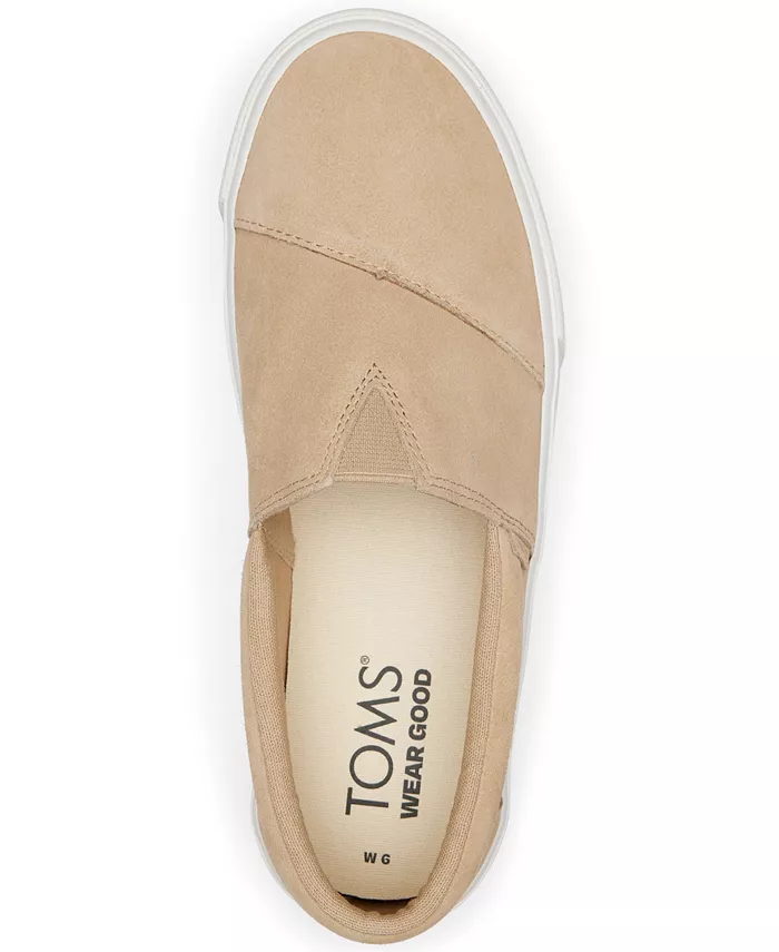 Женские кроссовки Fenix Slip On на платформе TOMS, белый — фото 4