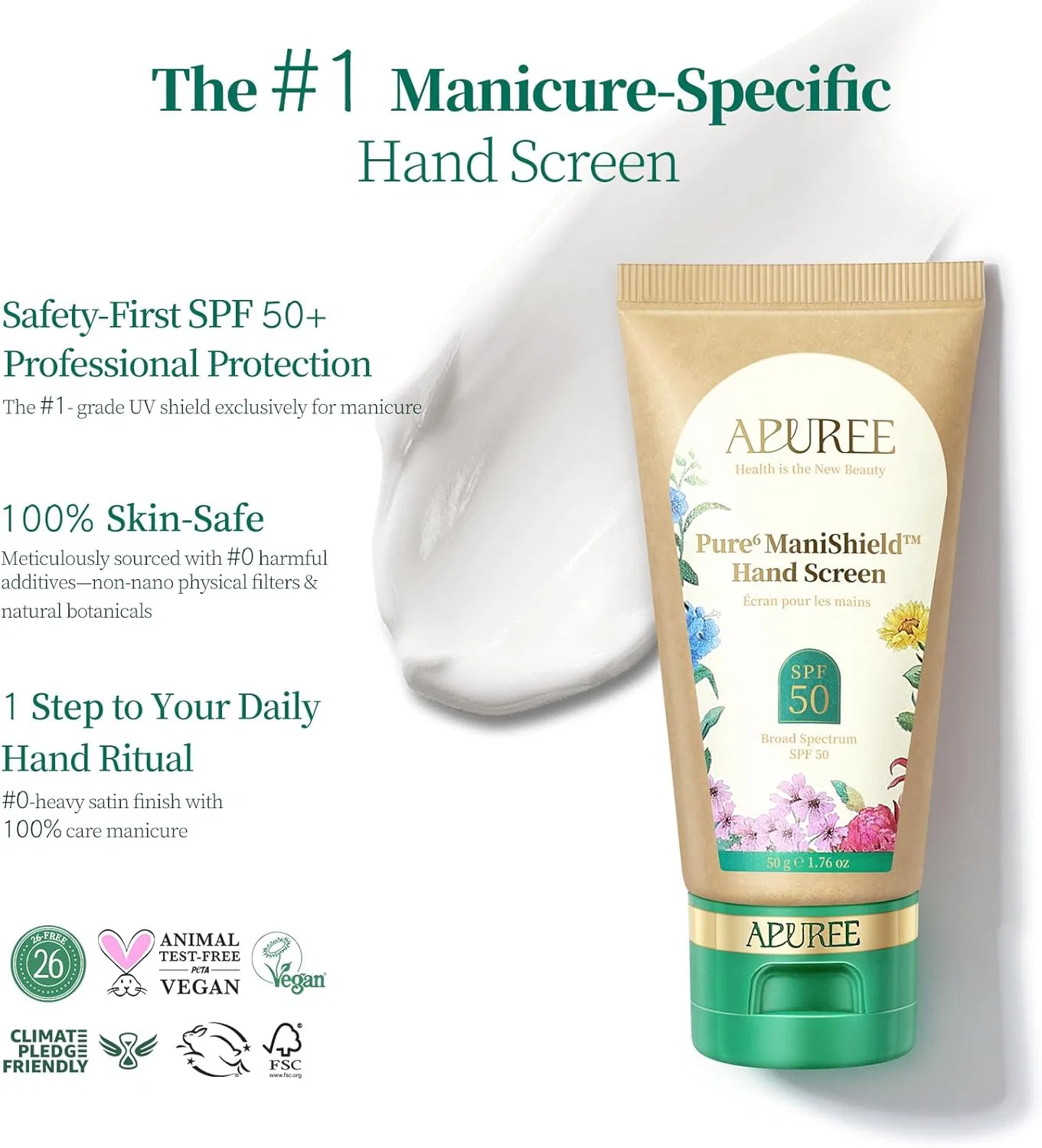 Солнцезащитный крем для рук ManiShield SPF50, APUREE, 1 шт — фото 4