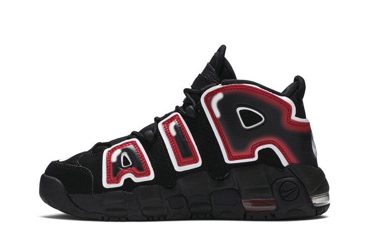 Кроссовки Nike Air More Uptempo 96 BG 'Laser Crimson', черный — фото 4