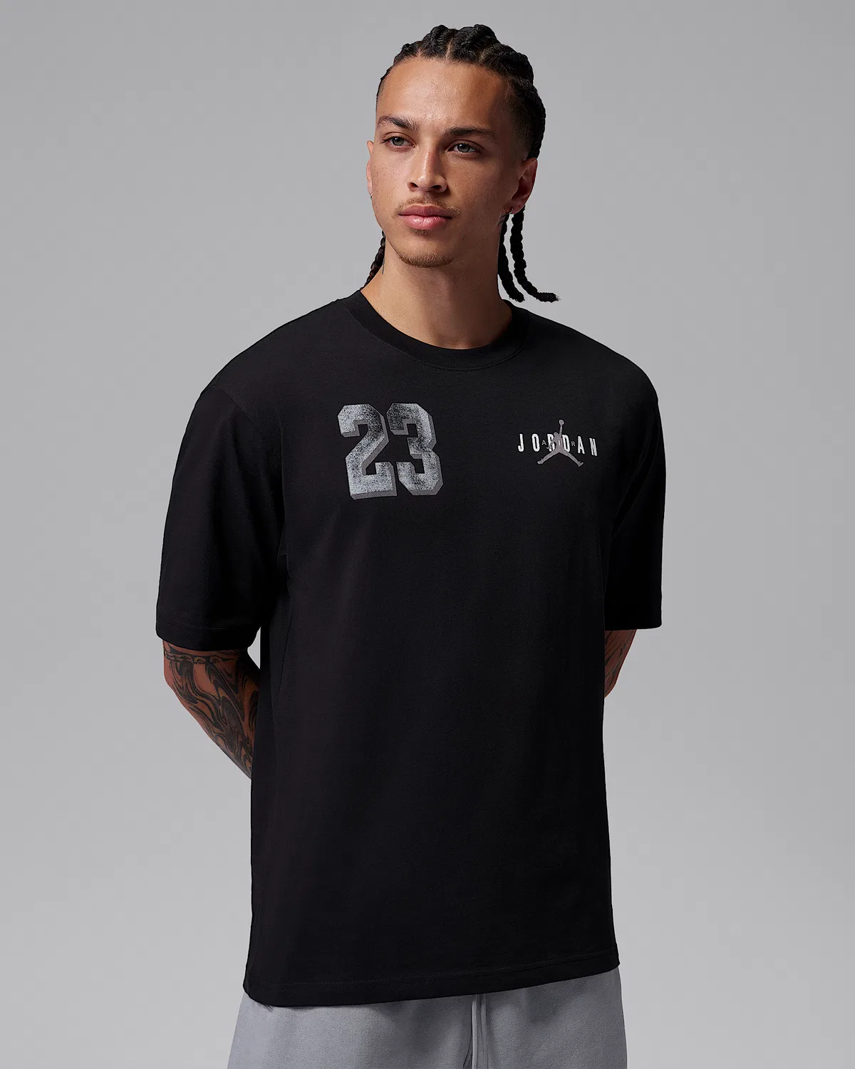 Мужская футболка с принтом Jordan Brooklyn, Black/White