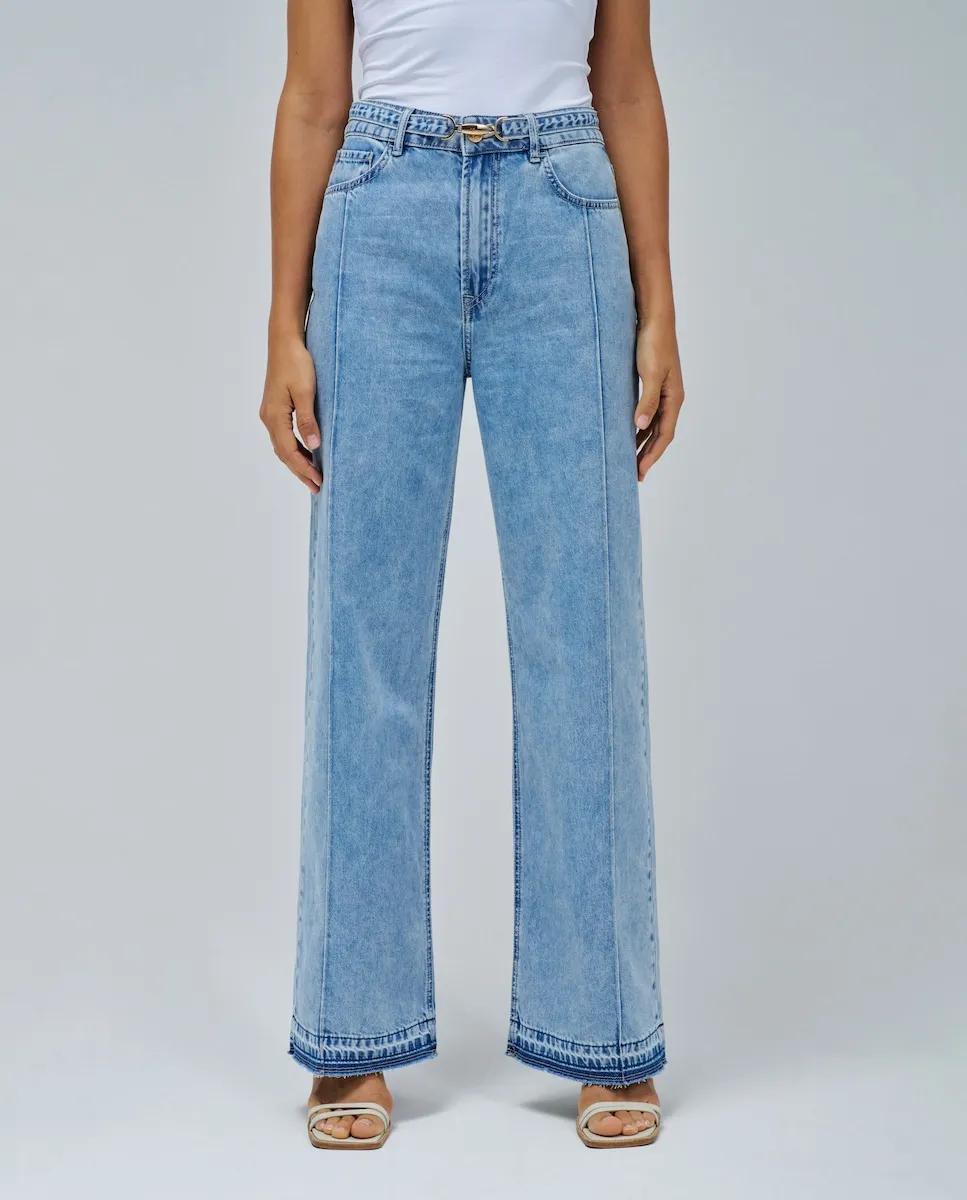 

Женские джинсы широкого кроя из светлого денима Salsa Jeans, синий