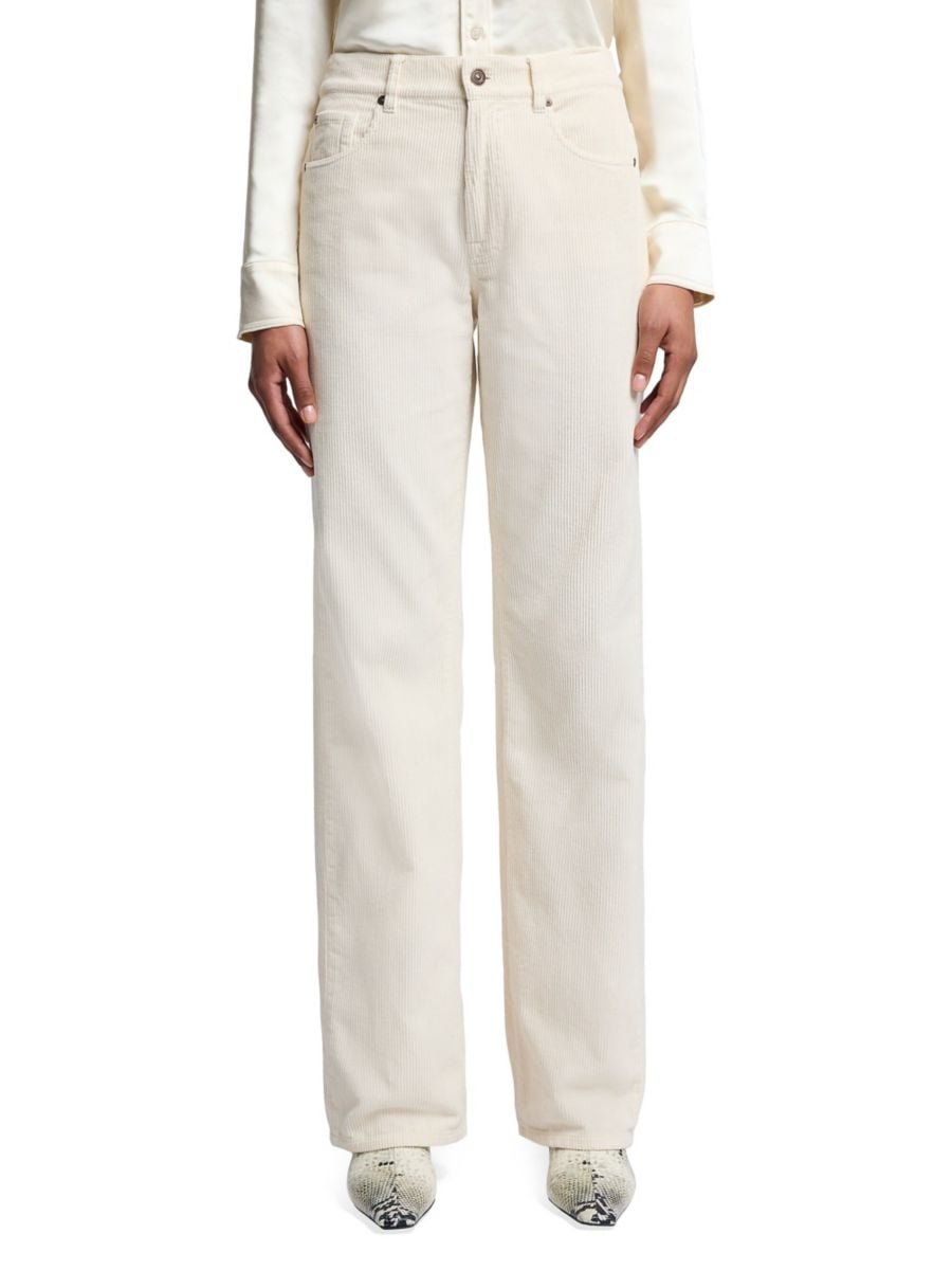 

Прямые брюки Tess Corduroy 7 For All Mankind, цвет Eggshell