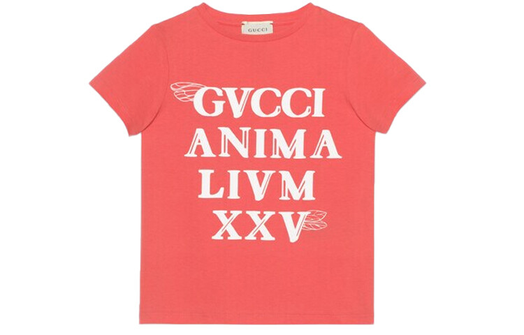 

Футболка детская Gucci, розовый / белый