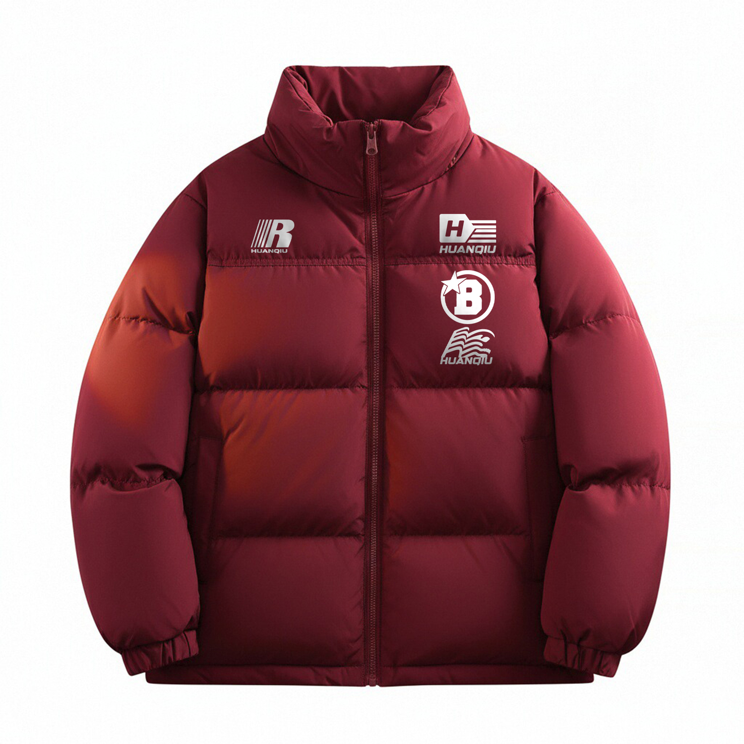 

Пуховик Unisex с воротником стойкой утепленный HUANQIU, burgundy