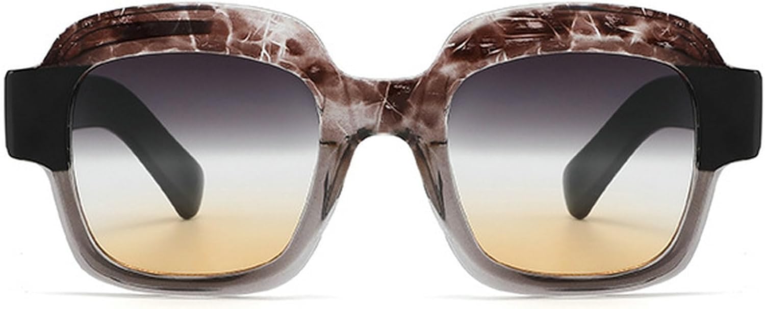 

Ретро-солнцезащитные очки квадратной формы для женщин и мужчин, винтажные, модные, для активного отдыха и путешествий, с защитой от УФ-излучения UV400 mincl, Gray Yellow