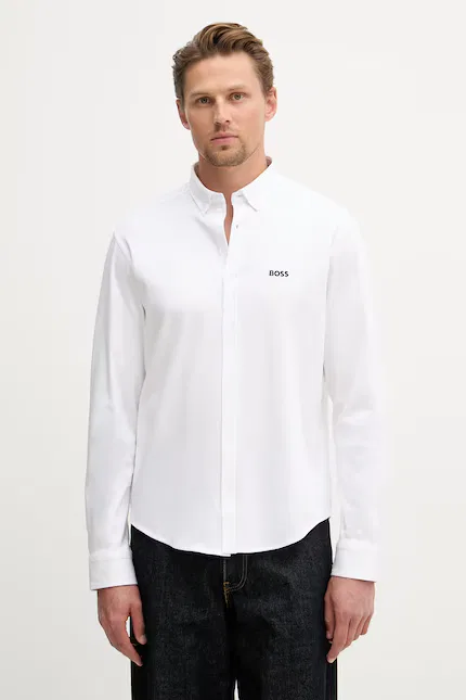 Рубашка хлопковая ST_Motion L BOSS Green, белый