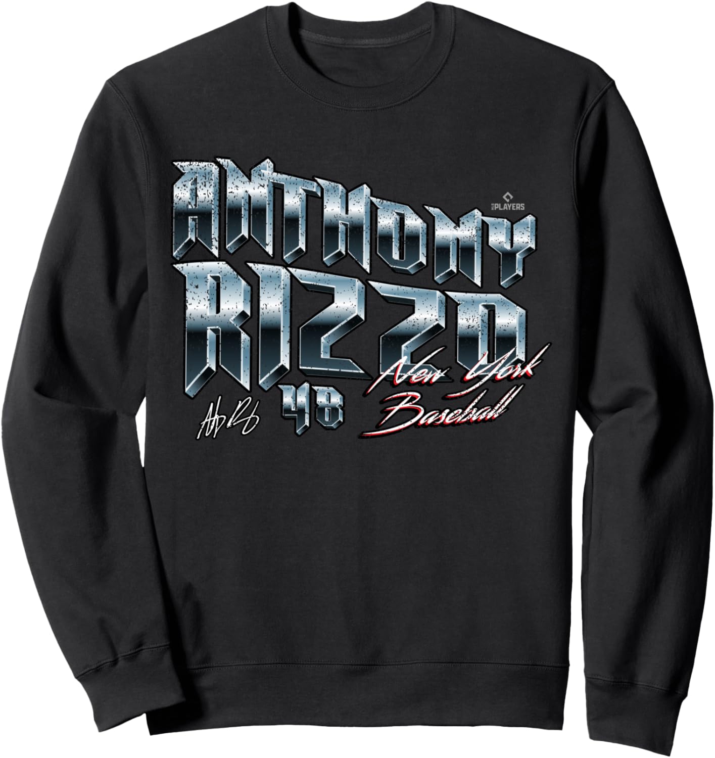 

Толстовка Anthony Rizzo New York Baseball Heavy Metal MLBPA Ryno Sports, черный