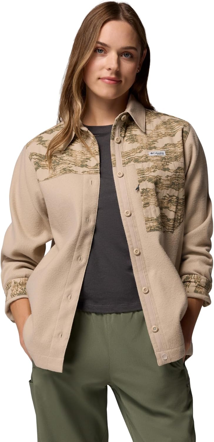 

Columbia женская куртка-рубашка PFG Uncharted, Ancient Fossil/Ancient Fossil Lamina