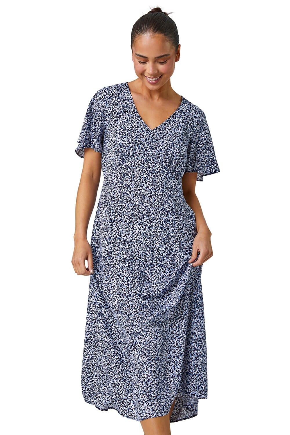 

Платье миди Petite Ditsy с узором пейсли Roman, синий, Серый, Платье миди Petite Ditsy с узором пейсли Roman, синий