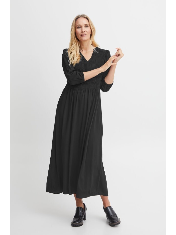 

Короткое платье Fransa Blusenkleid FRMALU DR 1 - 20611904 Langes Kleid mit V-Ausschnitt, черный