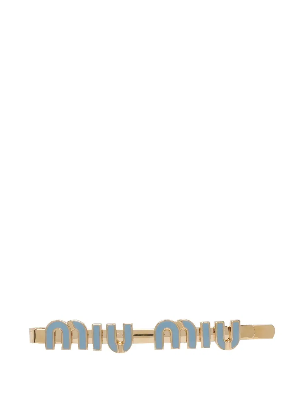 Заколка для волос с логотипом Miu Miu, золотой