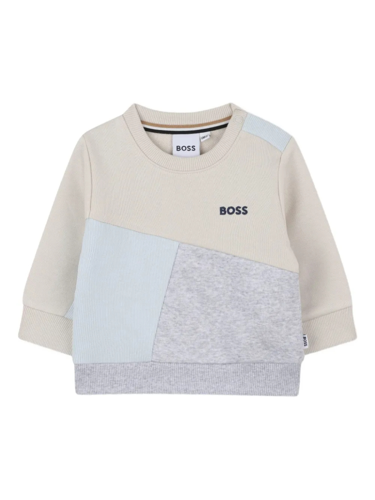 

BOSS Kidswear толстовка в стиле колор-блок, нейтральный