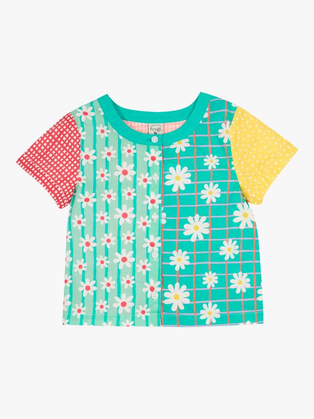 

Детская футболка Estella из органического хлопка Frugi, Rainbow Hotchpotch