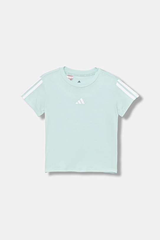 

Детская хлопковая футболка Adidas, бирюзовый