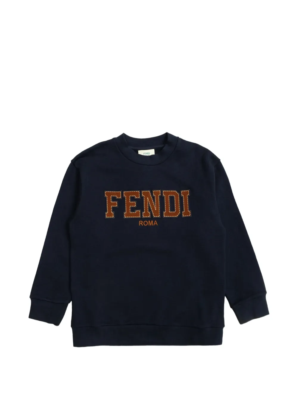 

Свитшот с нашивкой-логотипом Fendi Kids, синий