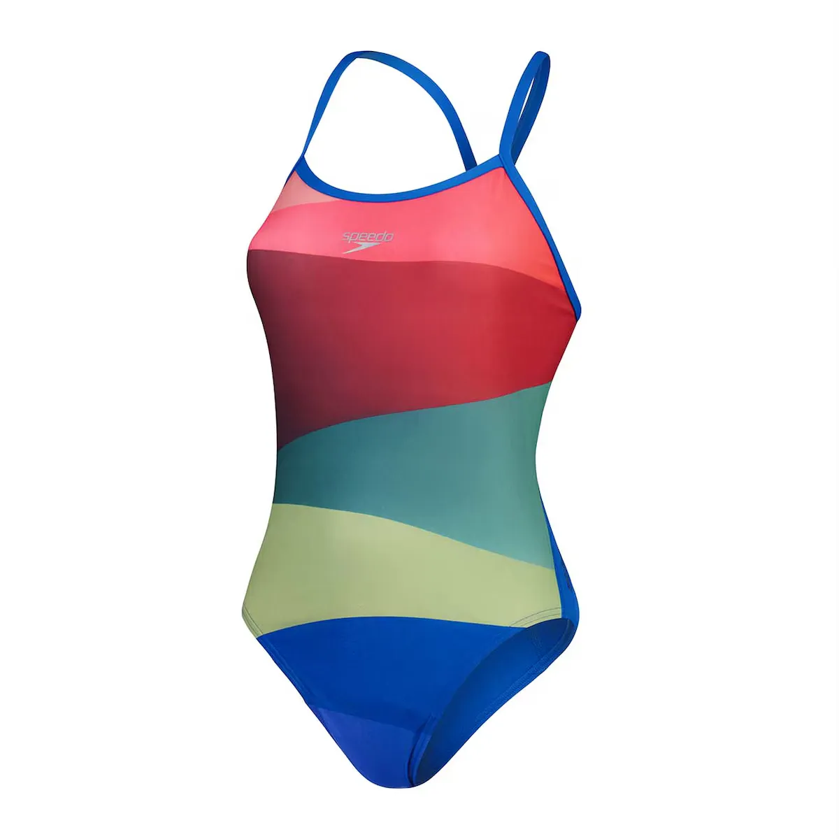 

Женский купальник Speedo Digital Placement Turnback, синий