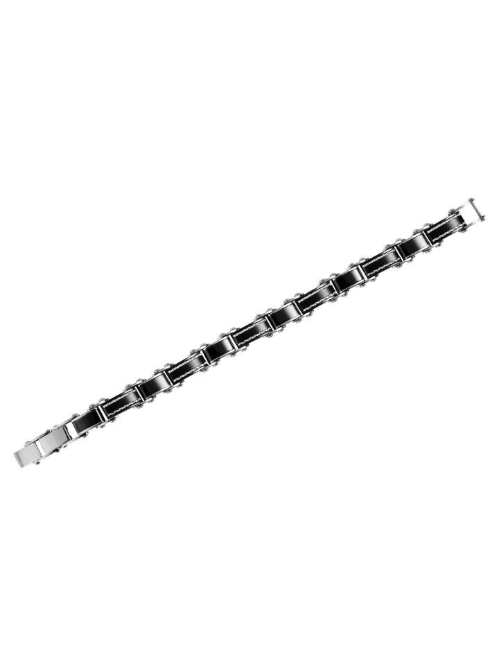 

Adeliás Мужской браслет - браслет из нержавеющей стали, звенья, 21 см, черный