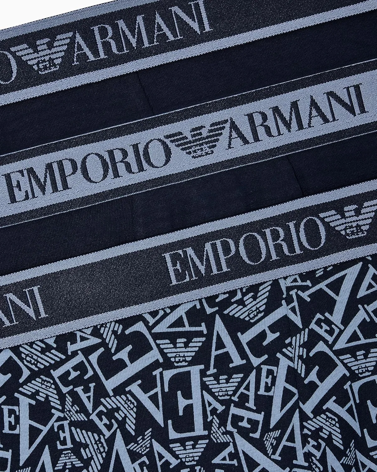 Трусы с логотипом Emporio Armani, синие — фото 3