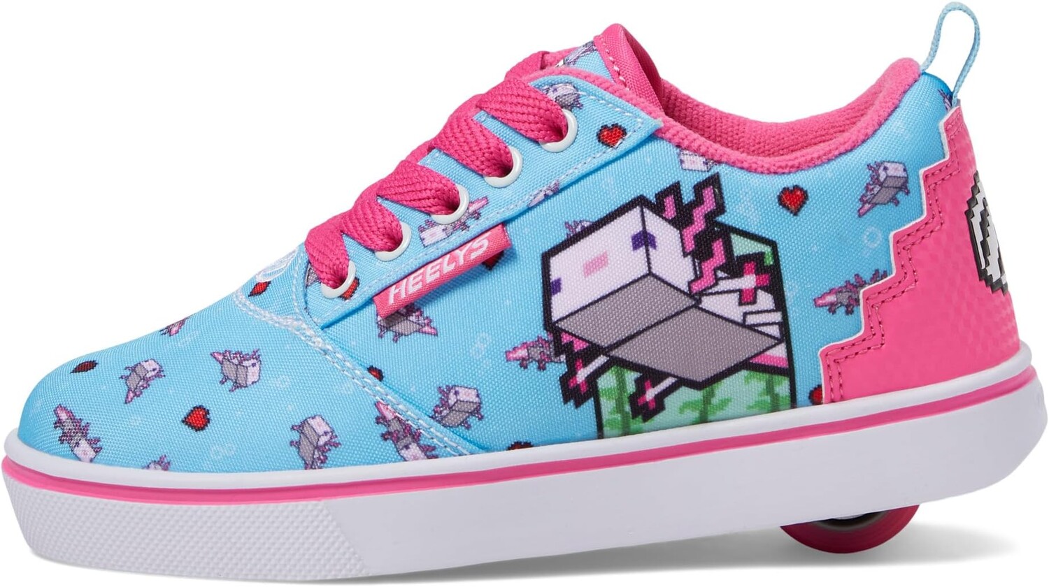 Кроссовки Heelys Pro 20 Minecraft, цвет Aqua/Pink/Black — фото 4